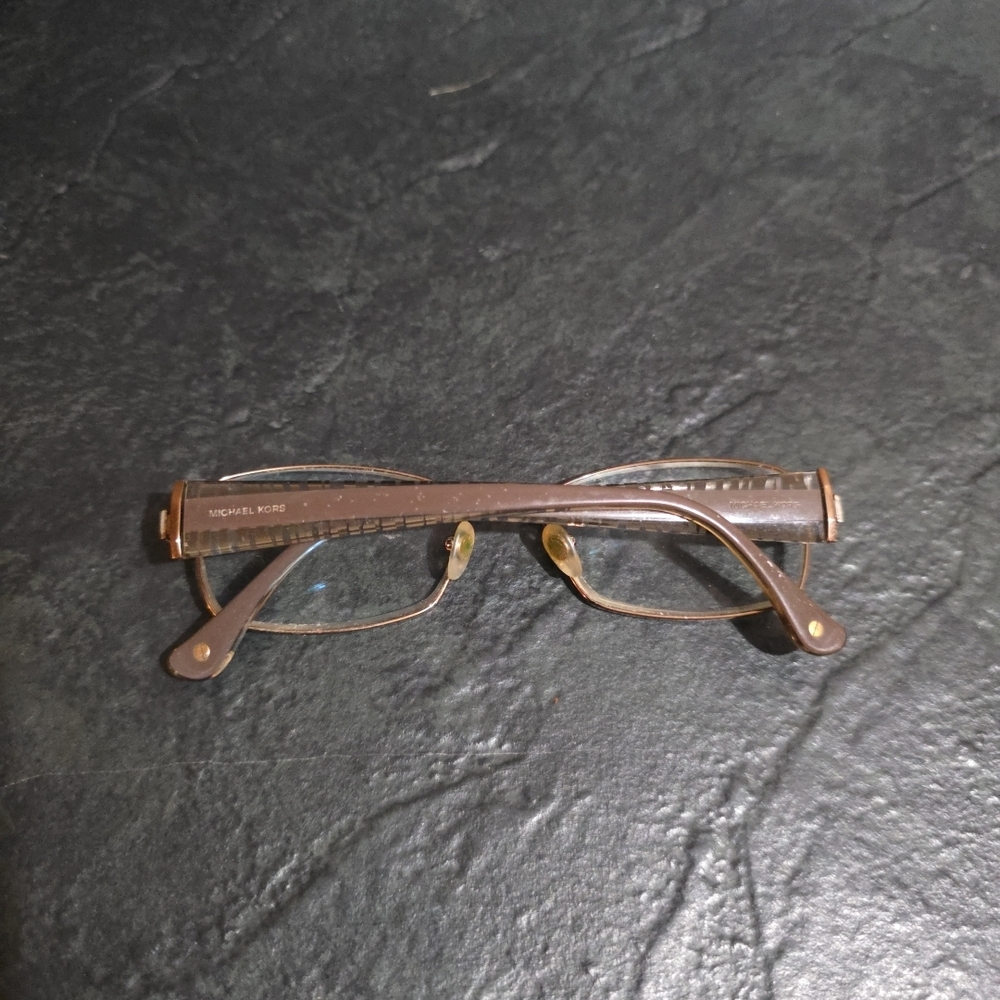 Michael Kors Gold Rectangular Glasses Clear Zebra… - image 2